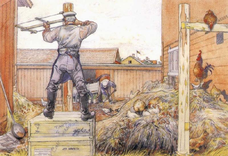 Carl Larsson The Manure Pile